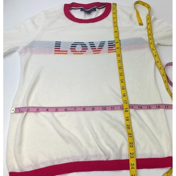 Tommy Hilfiger Rainbow Love Light Weight Pull Over Sweater Ladies Size Small - Picture 5 of 7